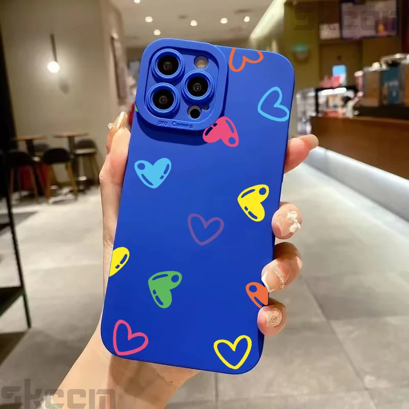 Vibrant Love Heart Patterned Phone Case Cover