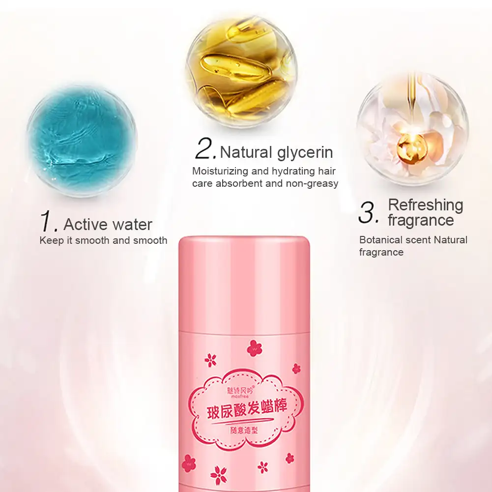 Solid Styling Hair Wax Stick Crushed Hair Finishing Balm Long Styling Hair Finishing Stick Styling Balm Wholesale Makeup 2