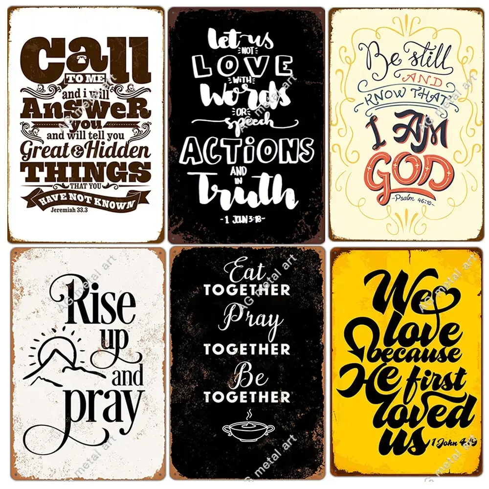 

English Words Vintage Metal Tin Sign Posters Retro Metal Poster DIY Wall Stickers Home Bar Art Posters Decoration posters