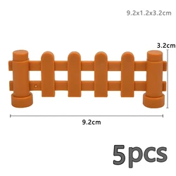 Deluxe Building Block Set for Creative Play - House Accessories & Furniture Collection (Brown Garden Fence)