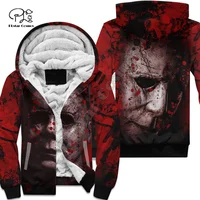 Halloween Horror Terror Movie Cosplay Michael Myers Jason 3DPrint Unisex Autumn Winter Warm Coat Fleece Jacket Funny Hoodies X1 2