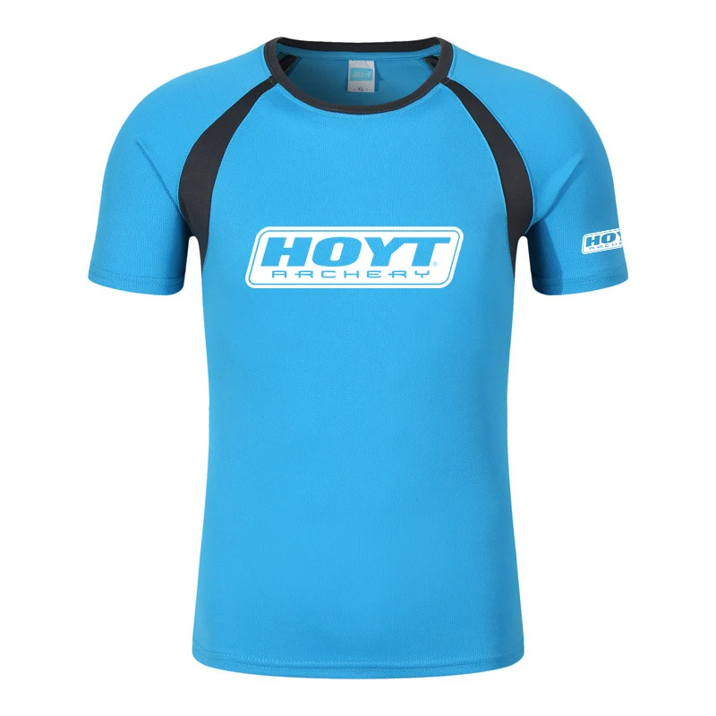 

Мужская Летняя Новинка 2023 Huo Yite archery, восьмицветная Удобная дышащая рубашка с короткими рукавами и круглым вырезом