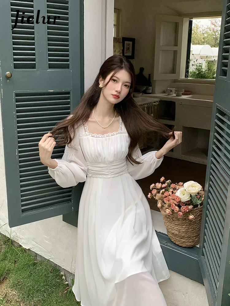 Jielur Spring Summer New Bodycon Lady Midi A Line Dress for