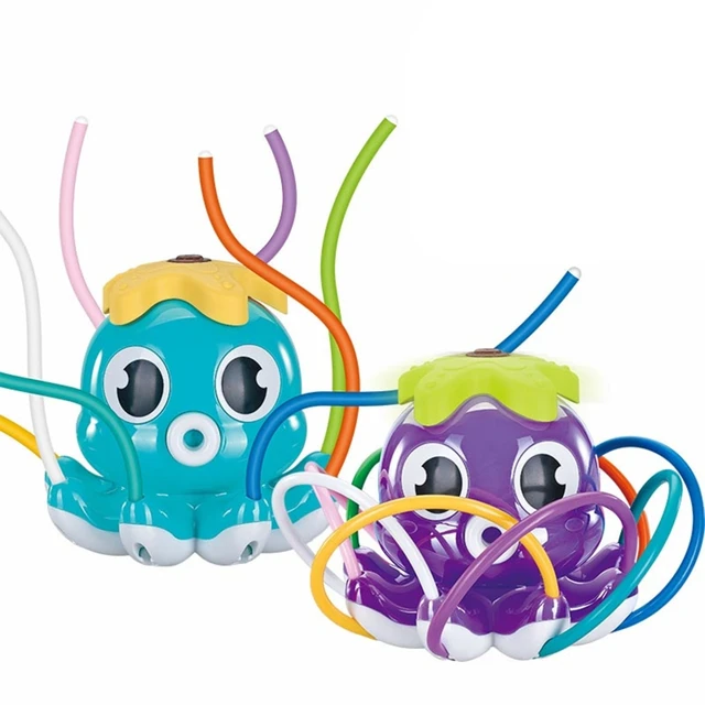 Octopus Water Spray Sprinkler Toy for Lawn Wedding Backyard Playset w/ Rotary 8 Hose Interactive Splashing Activity Toys P31B 4