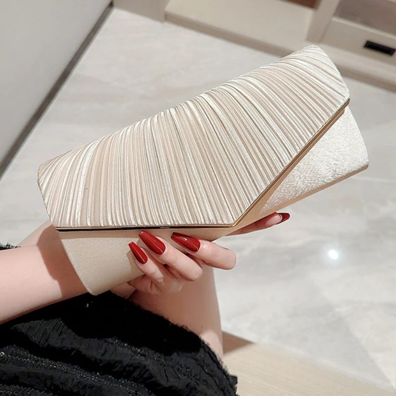 Formal Evening Clutch Bag for Women Glitter Crossbody Bag Wedding Clutch Purse Champagne Shoulder Bag Girl Party Handbag