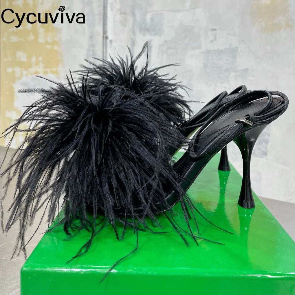 real bird feathers women shoes with high heels generative ai 23913787 Stock  Photo at Vecteezy