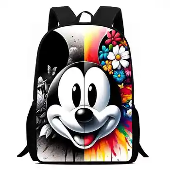 Disney Mochila School Backpack,Cartoon Mickey Mouse Child School Bag for Girl Boy,Durable &Light Weight Kid Backpack for 1