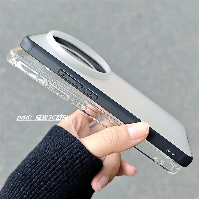 Luxury Armor Transparent MagSafe Magnet Back Case with Wireless Charging