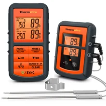 Termômetro termômetro de cozinha sem fio, para churrasco, grelha, forno, carne com temporizador