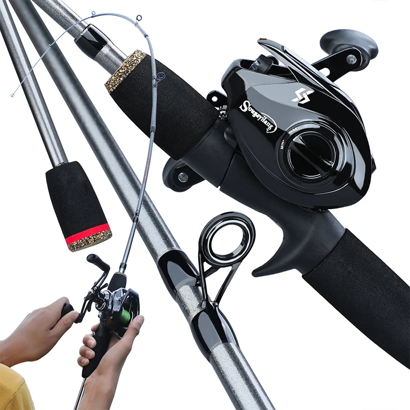 Sougayilang 170cm 2 Color Fishing Rod Combo Portable 5 Section Carbon  Fishing Rod and 6.3:1 Gear Ratio 12+1BB Casting Reel Set - AliExpress
