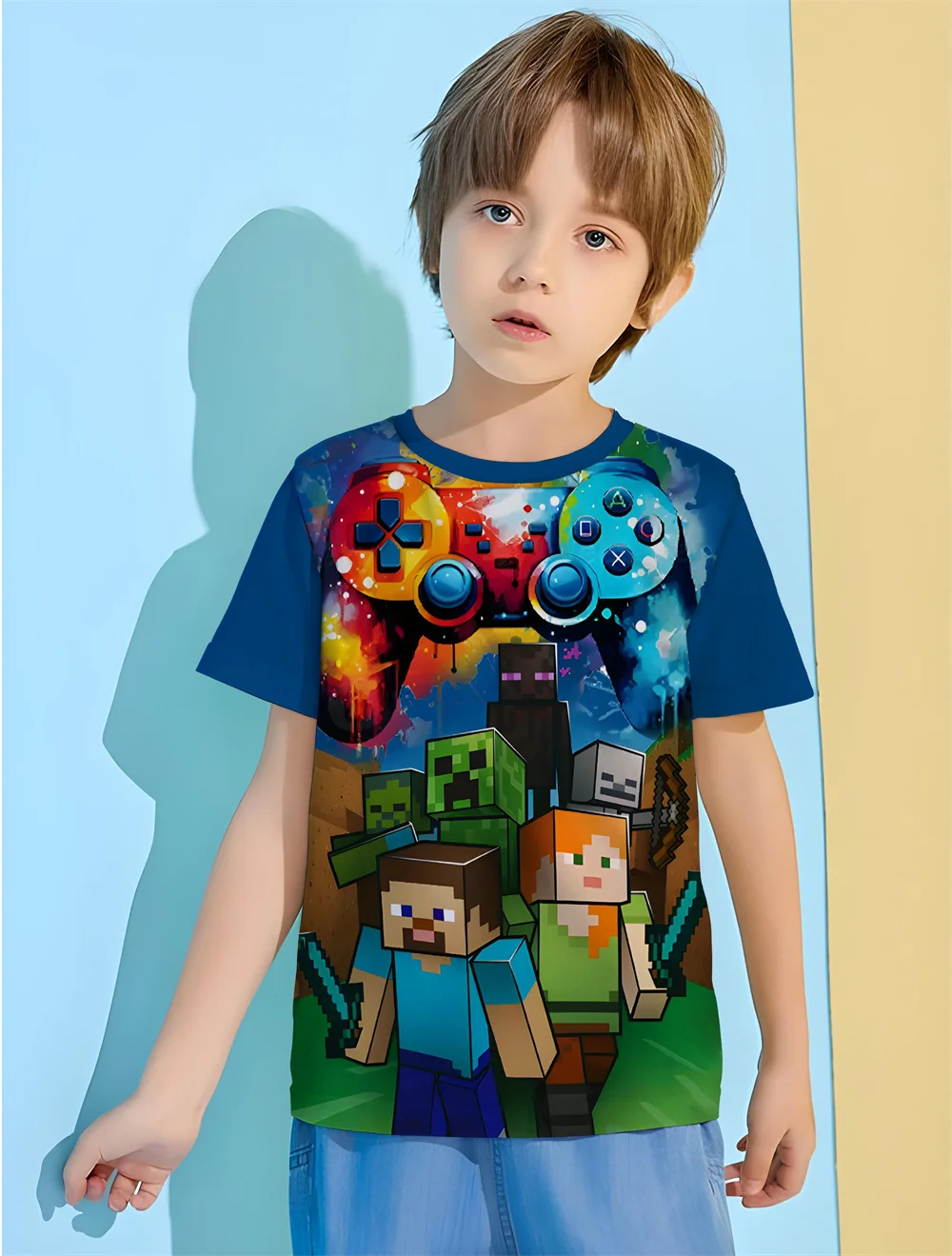 Game Themed Baby T-Shirts 3d Print Boys Girls Clothes Cartoon Anime Short Sleeve Top Tees Girl Fashion Children's T-Shirt cotton t shirt girls tee shirt girls t shirt t shirt kids t shirt