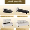 89 inch Couches for Living Room, Modern 3 Seater Couch with Firm Structure, Muebles La Sala, Bouclé Offwhite Children's Sofas 3