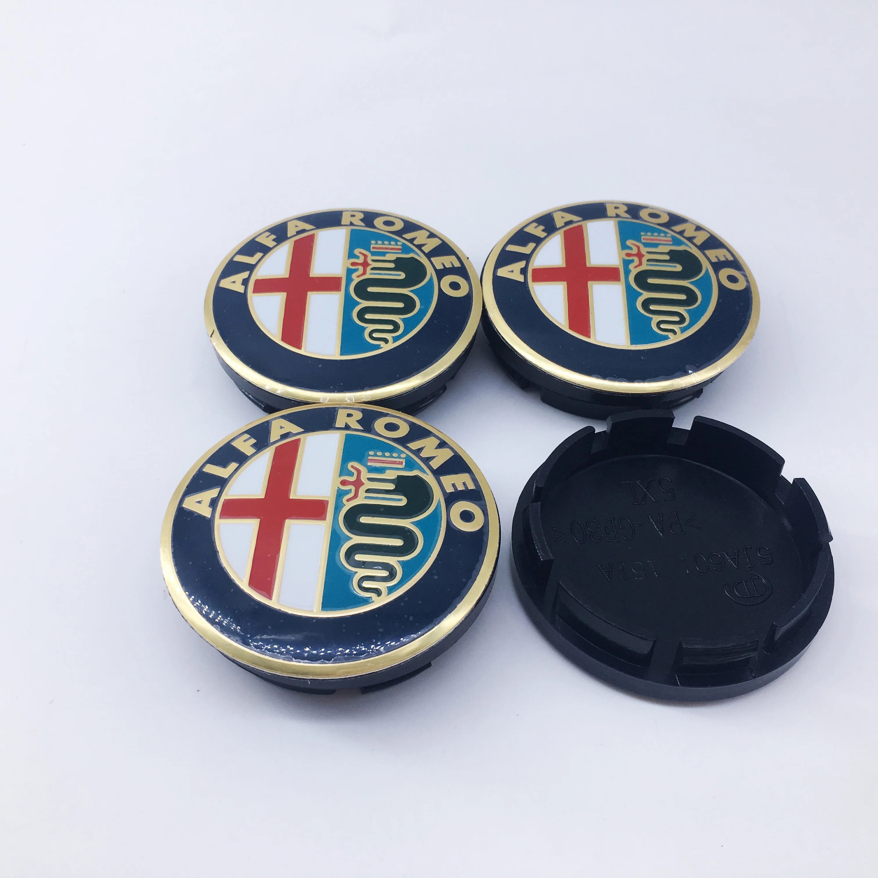 10pcs 56mm Black Wheel Hub Caps with Logo Cover Decoration