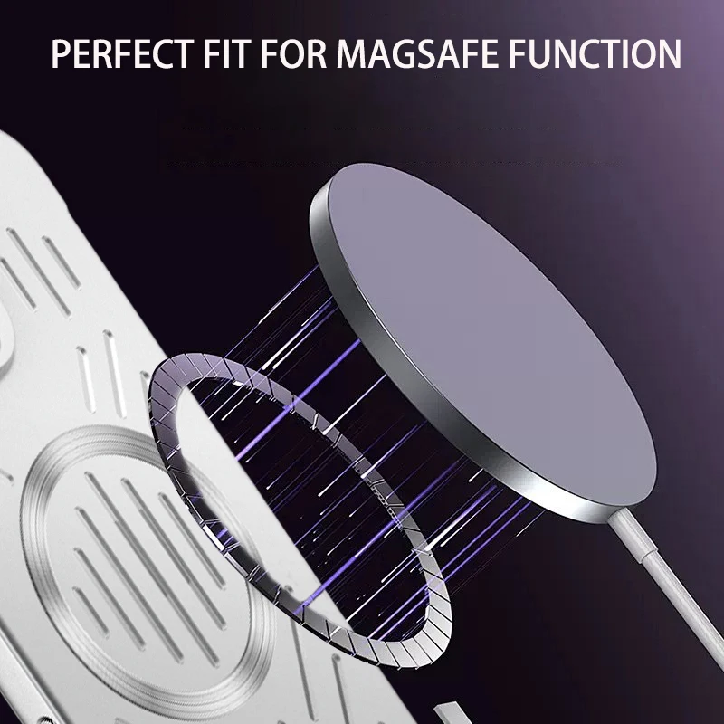 Magnetic Heat Dissipation Phone Case with Magsafe-Compatible Wireless Charging and Durable Hard Cover