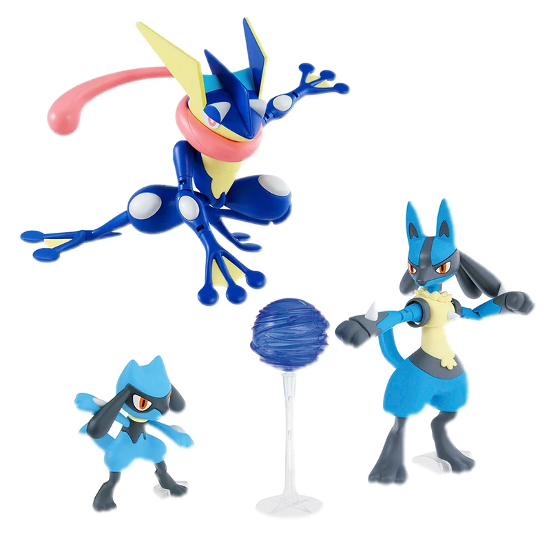 Pokemon Figures Plamo Pokemon Model Kit Quick Lugia Kyurem Mewtwo Eevee  Lucario Riolu Greninja Pikachu Mimikyu