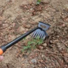 5/6/8/11 Teeth Carbon Steel Garden Hand Rake,2 In 1 Agricultural Manual Weeding Tools for Yard,Multifunction Gardening Hoe Rake 2