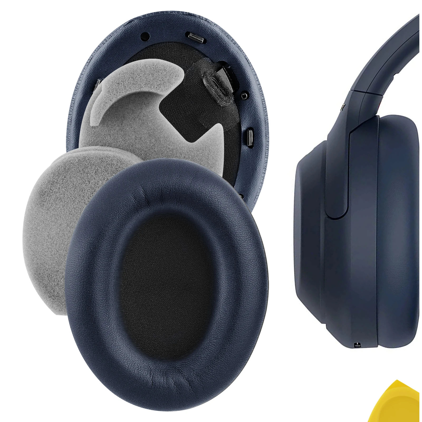 Geekria Cuscinetti Auricolari Di Ricambio Quickfit Per Cuffie Wireless Sony Wh-1000Xm4 Cuscini Per Le Orecchie, Auricolari Per Cuffie