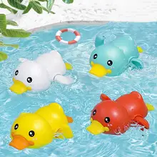 

1PC Baby Bathroom Bath Shower Clockwork Swimming Children Play Water Cute Little Yellow Duck Bathing Bathtub Toys For Kid
