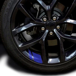 Reflective Wheel Rim Stripe Decals - Set of 4 - 4Pcs (Blue)
