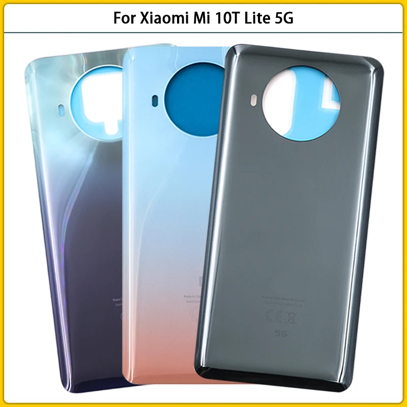 

10Pcs For Xiaomi Mi 10T Lite 5G Battery Back Cover 3D Glass Panel Rear Door Glass Mi10T Lite Housing Case With Adhesive Replace