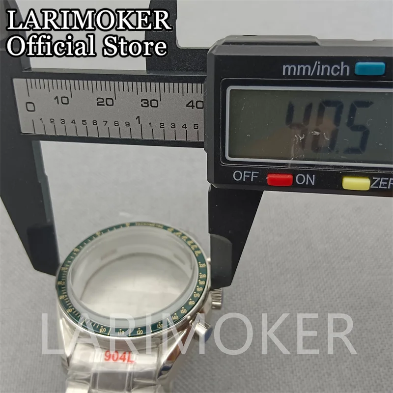 LARIMOKER 41 mm steriles silbernes Uhrengehäuse, passend für VK63 mit Chronograph-Quarzwerk – Detail 8