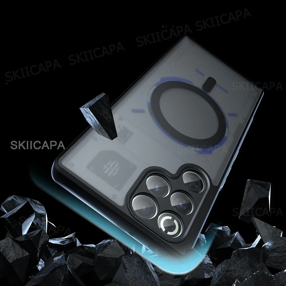 Magsafe Matte Shockproof Phone Cover - Acrylic Hard Magnetic Shell