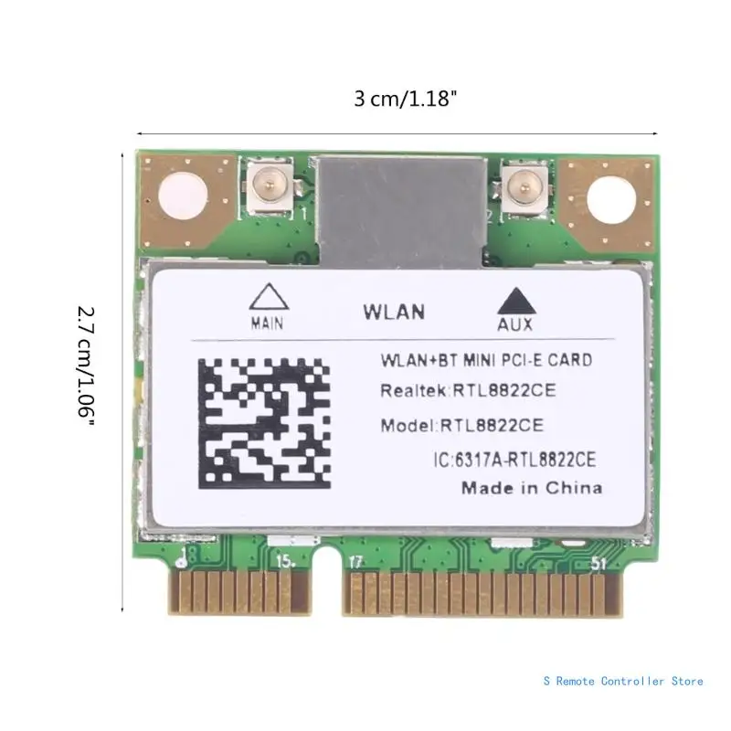 WiFi Card 2.4G/5Ghz 1200Mbps Bluetooth-compatible 5.0 Mini PCIE RTL8822CE 802.11AC