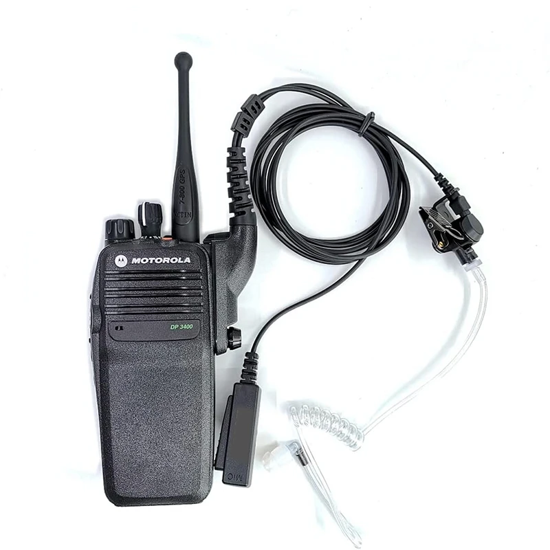 RISENKE Earpiece with Mic and Tube Headset for Motorola Walkie Talkie APX4000,APX6000,APX7000,APX8000,XPR6350,XPR6550,XIR8268