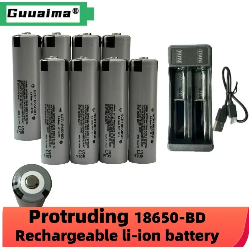 Rechargeable Lithium Battery NCR18650BD 3500mAh 18650 3.7v 20A Discharge for Flashlight