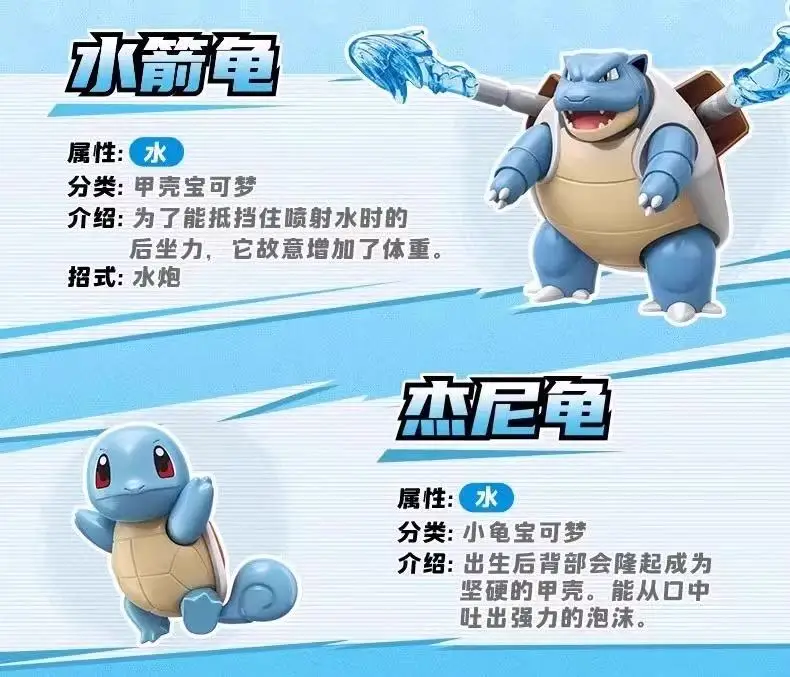 Original Pokemon Bausteine Spielzeug Pikachu Greninja Cinderace Blastoise Charizard Mewtwo Actionfigur Cartoon-Modell Fangeschenk – Detail 16