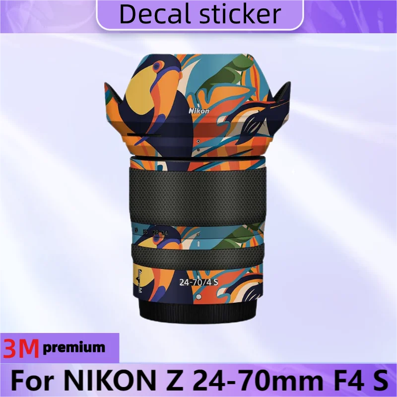 Per Nikon Z 24-70Mm F4 S Adesivo Per Lenti Decalcomania Protettiva Per La Pelle Pellicola Avvolgente In Vinile Cappotto Protettivo Antigraffio Z24-70 