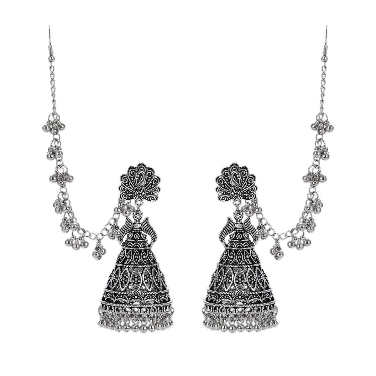 Orecchini Indiani Jhumka A Campana - Stile Bohemico Vintage, Tradizionale Per Donne E Ragazze - Gioielli Regalo