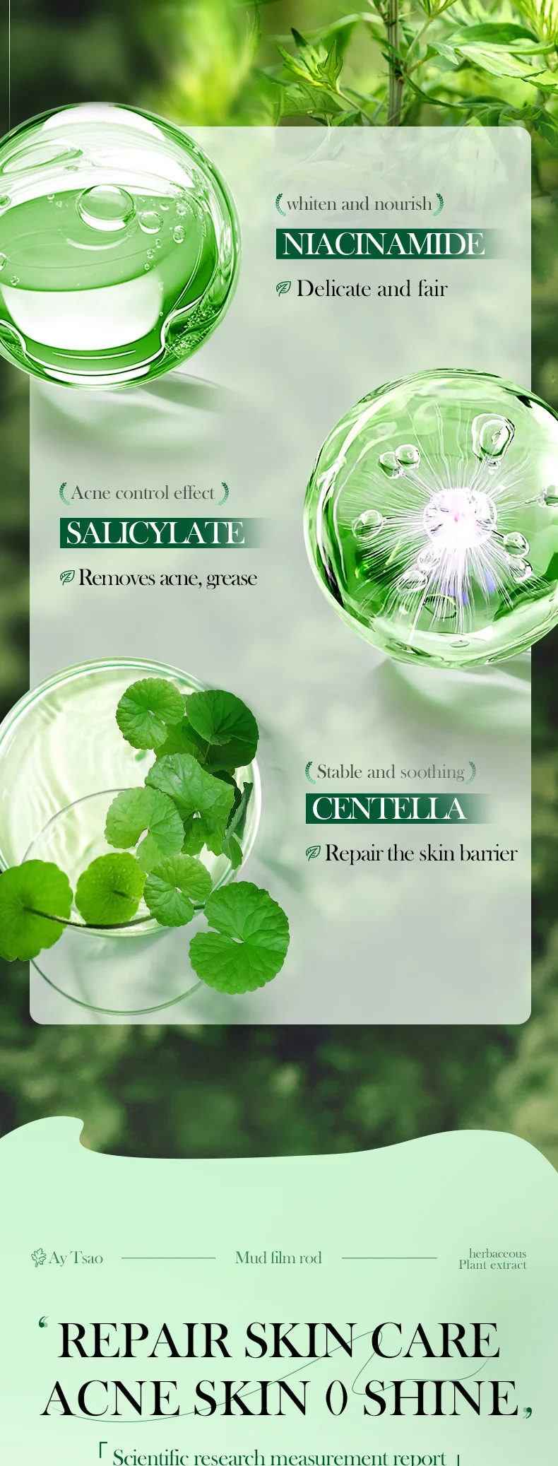 Description Picture 6 of itemSADOER Mugwort Solid Facial Mask Stick Clay Mud Masks Pore Cleaning Remove Blackhead Oil Control Moisturizing Face Mask Clay