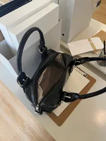 Sac à bandoulière pour femme en cuir PU tendance avec rivets, sac de moto pour fille branchée, sac sous le bras pour femme, grand sac à main pour femme, noir 5