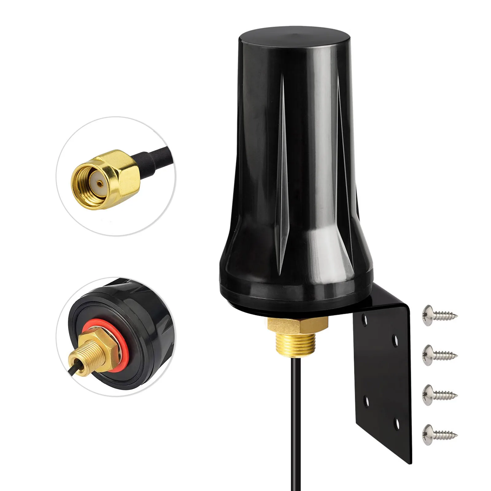 Superbat 4G LTE Cellular Fixed Bracket Wall Mount RP-SMA Male Antenna for Booster Camera Router Spypoint Link Series Camera Mode