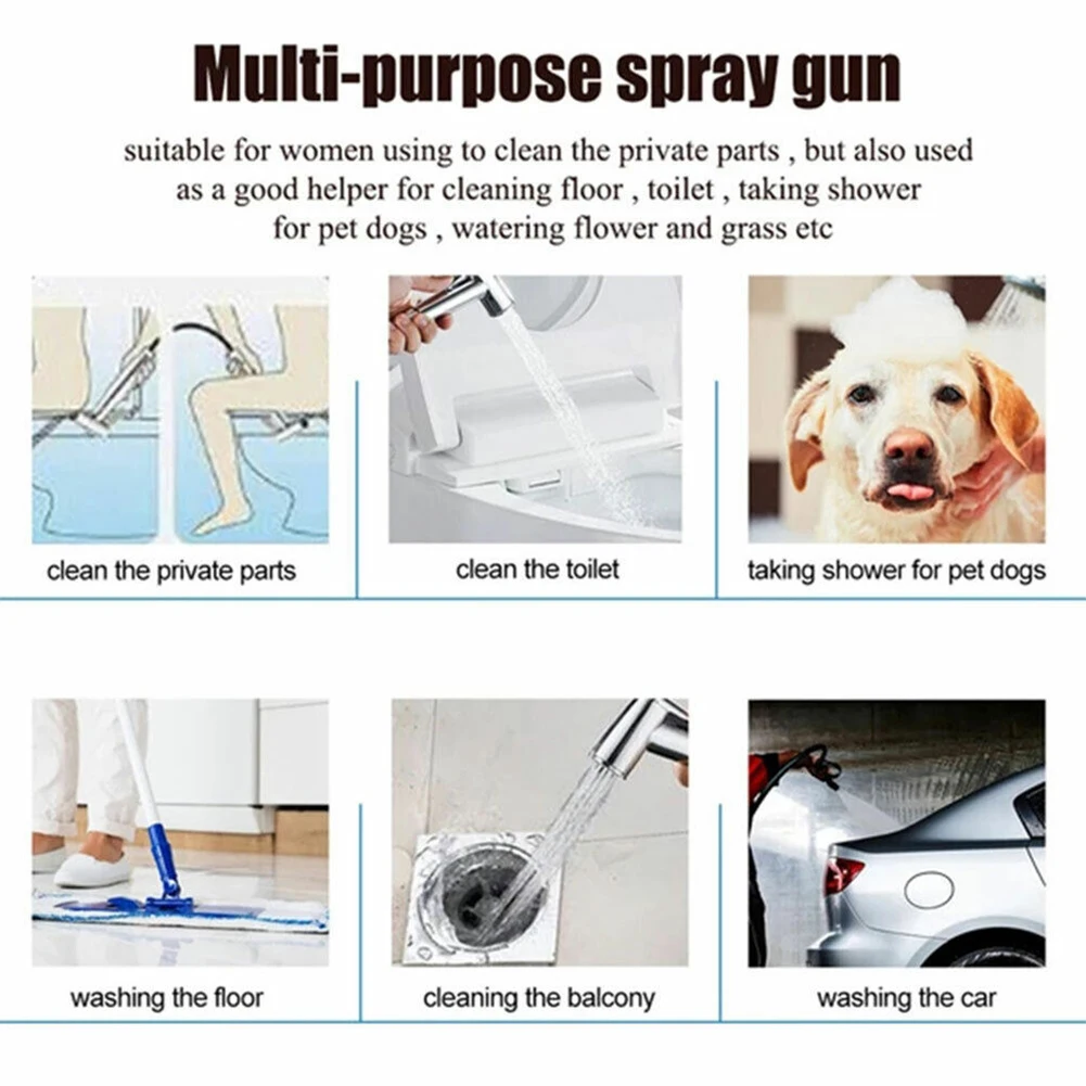 

Набор ручной распылитель для туалета из АБС-пластика, кронштейн для биде в ванную комнату, смеситель для душа, ручной домашний шланг, самоочищающийся