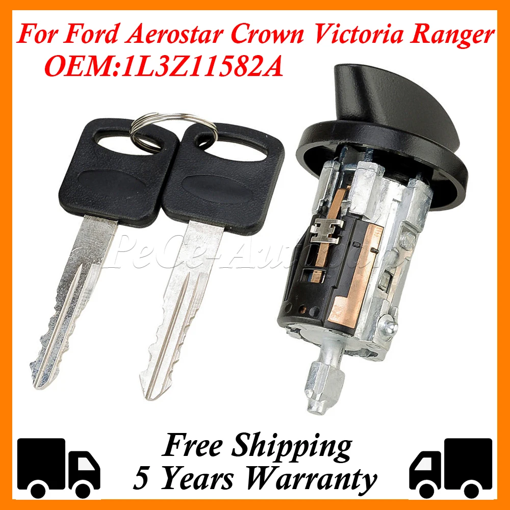NewIgnitionLockCylinderIgnitionKeySwitchwith2KeysKit1L3Z11582AforFordAerostar