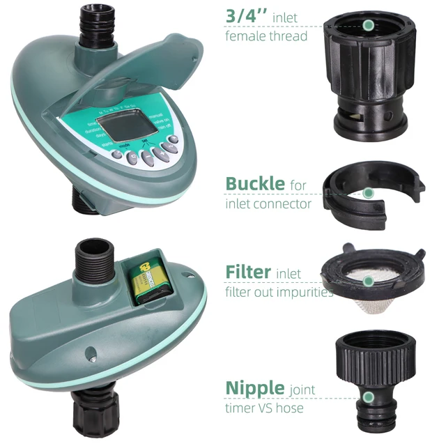 Outdoor Garden Irrigation Timer LCD Display Watering Controller Weekly Daily Programming Potted Plants Automatic  Sprinklers Too 6