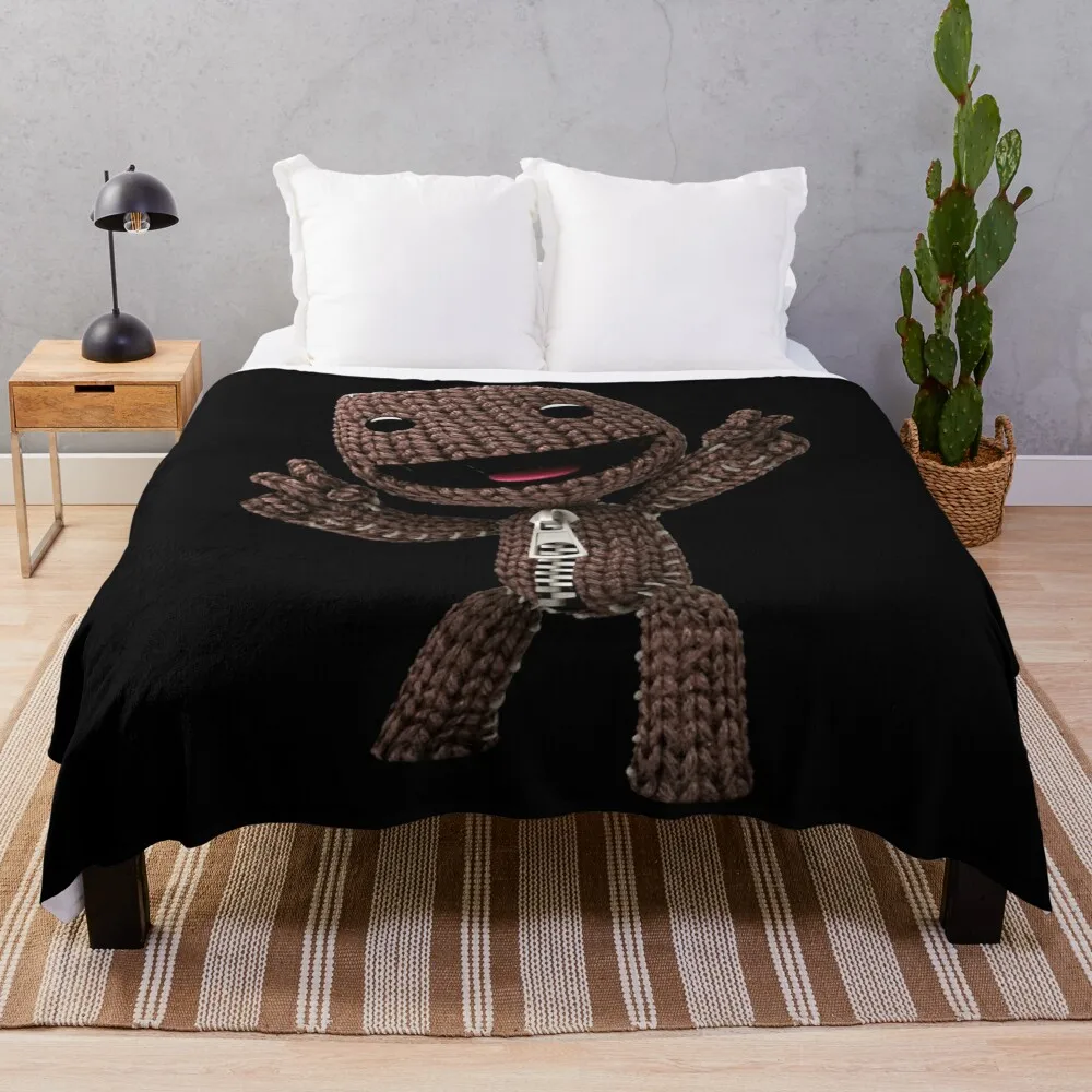

LBP Sackboy Throw Blanket Fluffys Large Bed linens Fashion Sofas Beautifuls Blankets