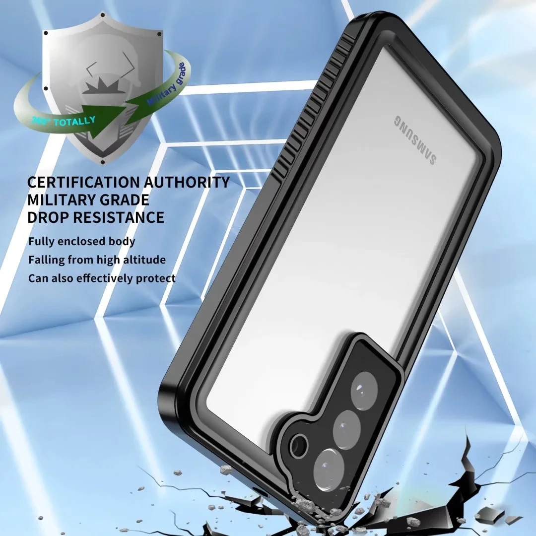 Shellbox Military Grade Protection Waterproof Case for Samsung S22 Ultra S22 Plus S22 Shockproof Heavy Duty Defender Cover Case