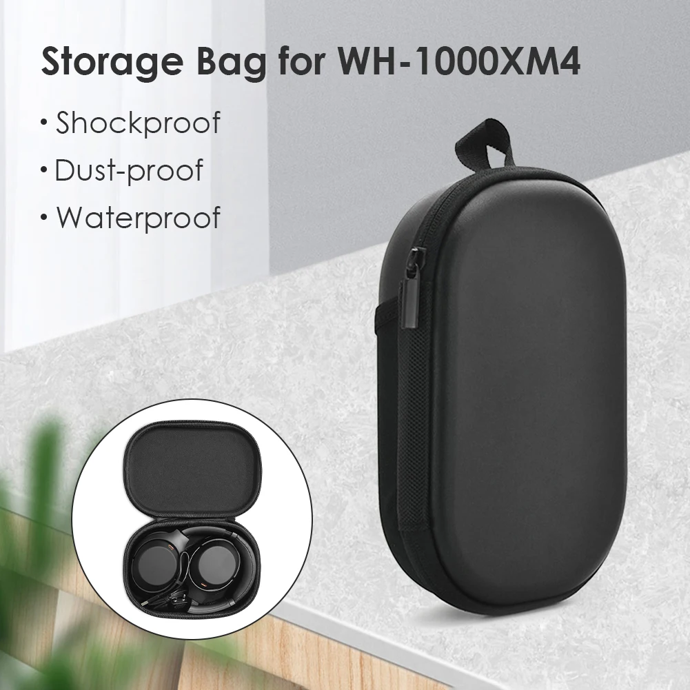 Storage Bag For WH-1000XM4 Hard EVA Headphone Carrying Case Pouch