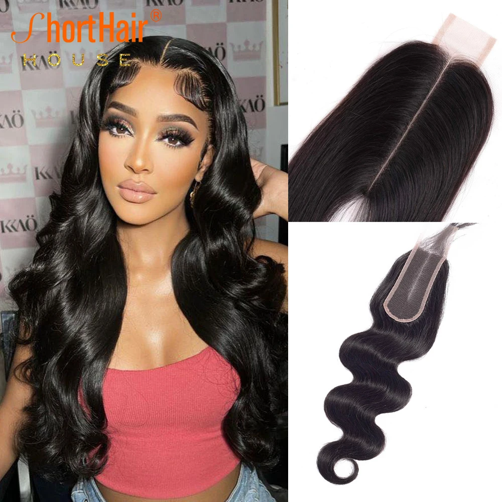Body Wave Human Hair Transparent 2x6 Lace Closure Lace 6x2 Closure Invisible Knots Melt Skin Braziian Remy Central Deep Part