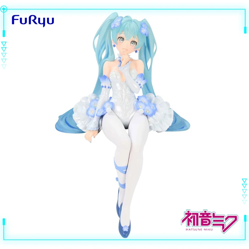 

FuRyu Original Genuine Hatsune Miku Virtual Singer Flower Fairy Ver 15cm Anime Noodle Stopper Figure Collectible Model Gift Toys