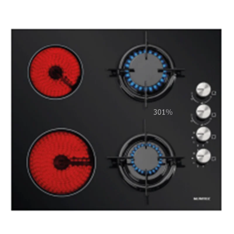 Kitchen Household Multifunctional Cooking Double Infrared Gas Cooker Combined Built in 2 Burner Gas Hob