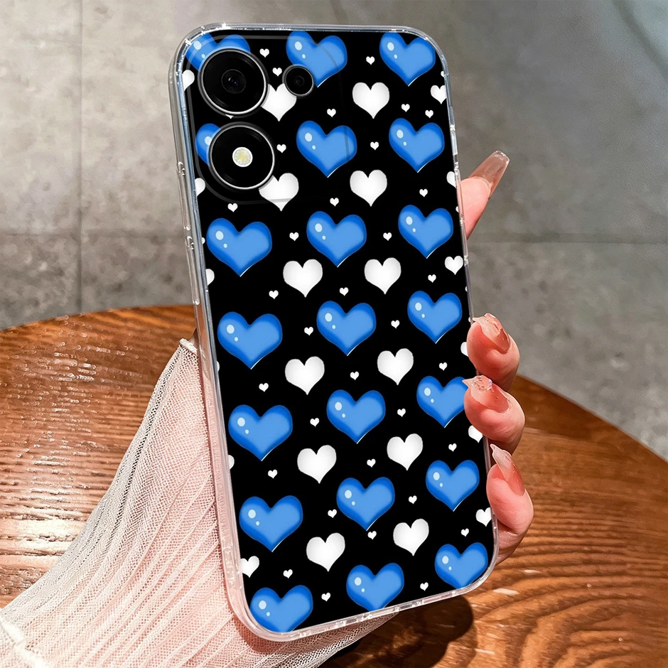 Sweet Lovely Girl Dustproof Transparent Phone Case – Creative Protective Cover