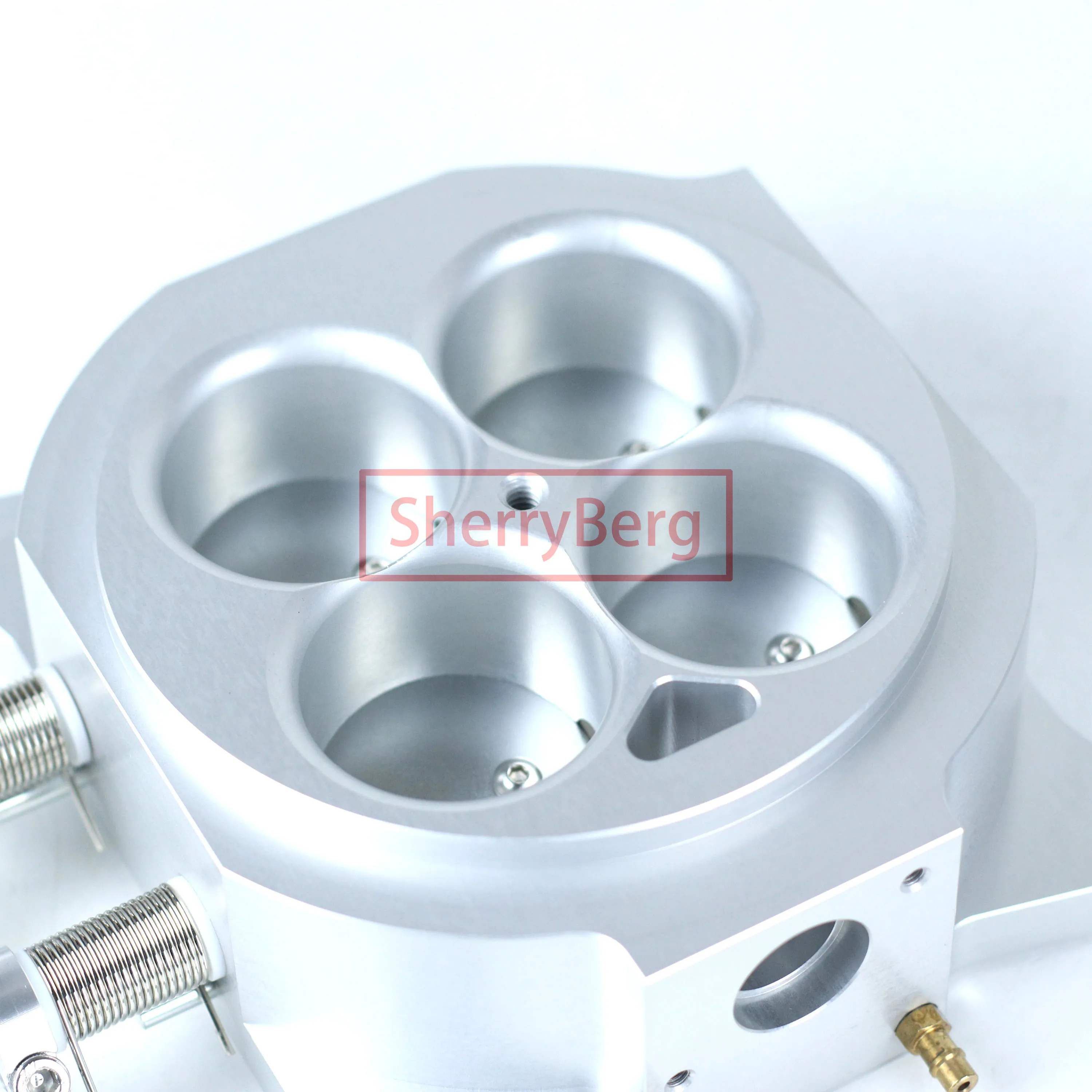 

SherryBerg CNC Billet 1000 CFM 1000CFM 4150 Flange Throttle Body 1.75" Replace for Holley 4 BARRELS Carb Carburetor Silvery