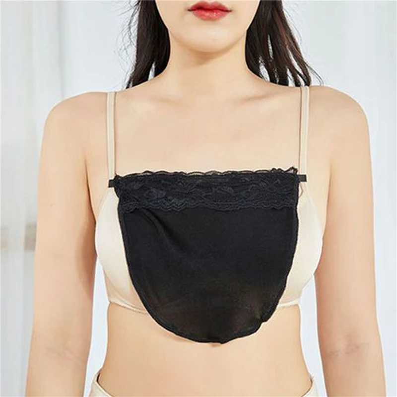 1pcs Women Modal Bandeau Top Solid Breathable Strapless Bra Insert Cover Modest Panel Seamless Women Casual Chest Tube Top ﻿