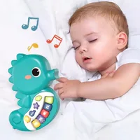 Baby Seahorse Music Toys Children's Electronic Learning Sensory Toys Montessori Music Piano Keyboard Lighting Toys 1