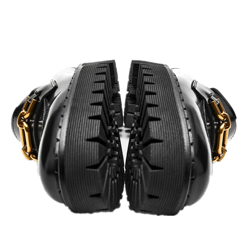 Jenny&Dave Casual Fashion Slip-On Flat Shoes Women Spring Ins Blogger Vintage Cowhide Increase Higher Leather Casual Loafers