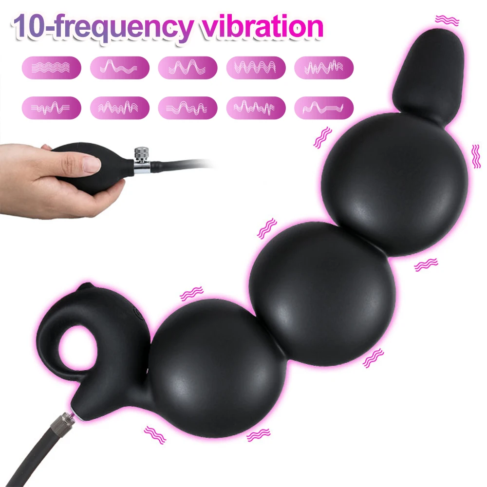 Iatable Expandable Butt Plug Anus Dilator Expander Anal Dildo Dla Unisex Gay Gra Masażer Prostaty Seks_voghion.com